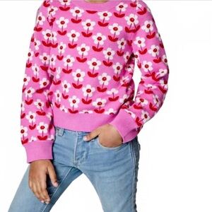 NWT Design History Pink and Red Floral Knit Top